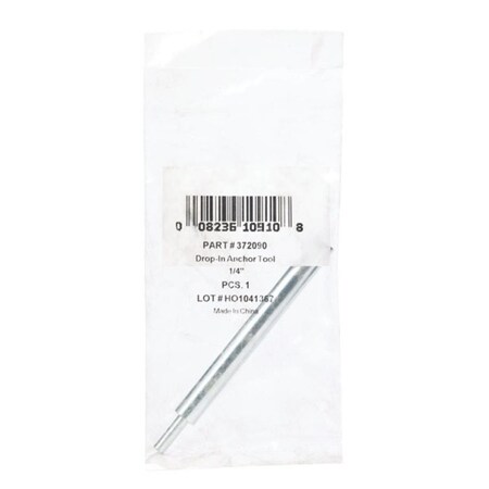 Hillman Short Drop-In Anchor, 1/4" Dia, 4.125 inch L, Carbon Steel 5324389